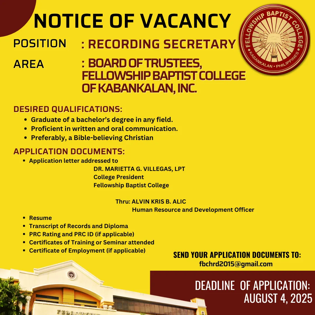 Recording Secretary - Board of Trustees